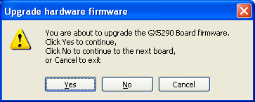 Update Firmware confirmation
